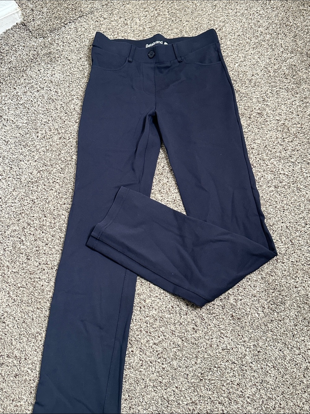Betabrand Navy blue Straight-Leg Pants pant size small long - Picture 2 of 6